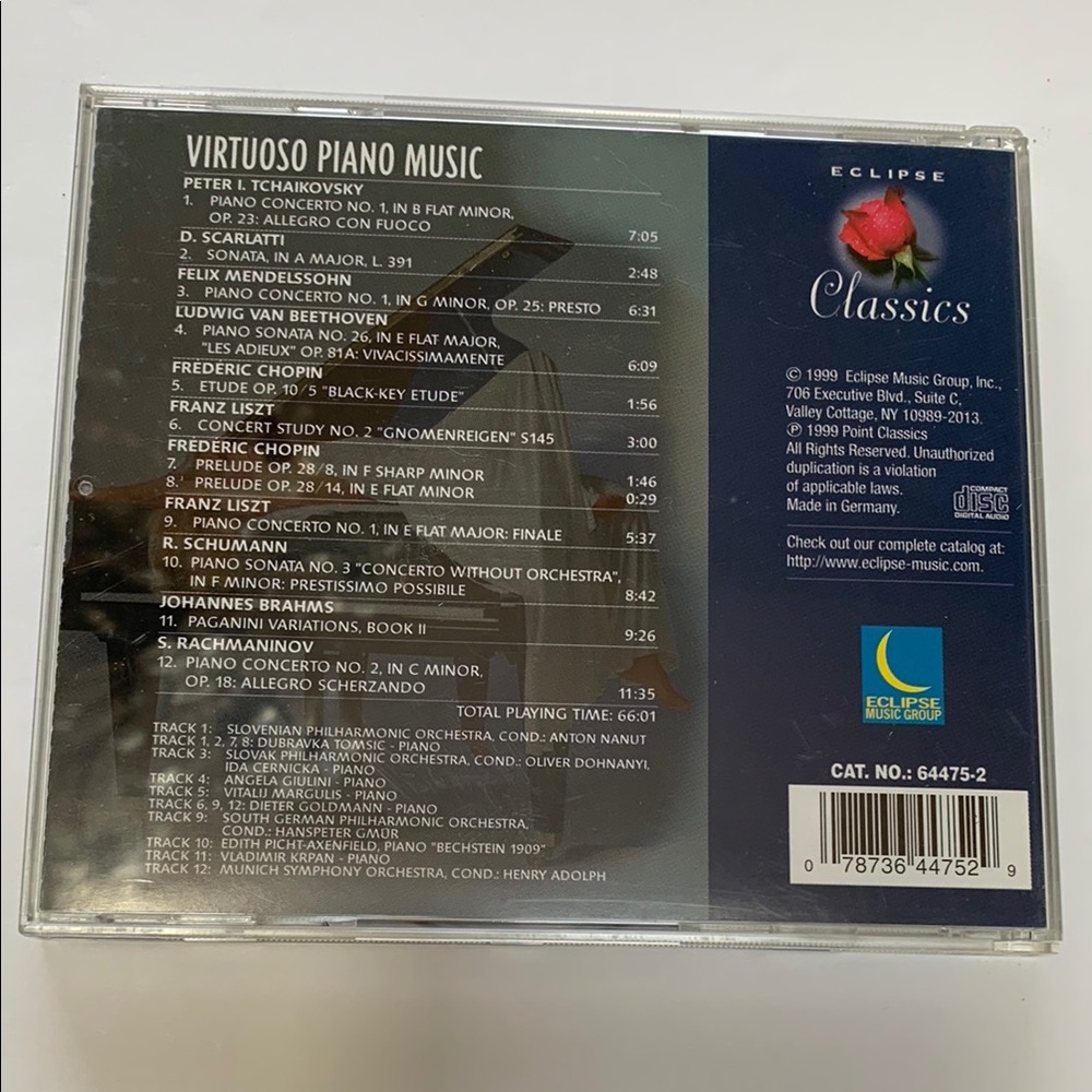 Virtuoso Piano Music CD - Picture 4 of 4